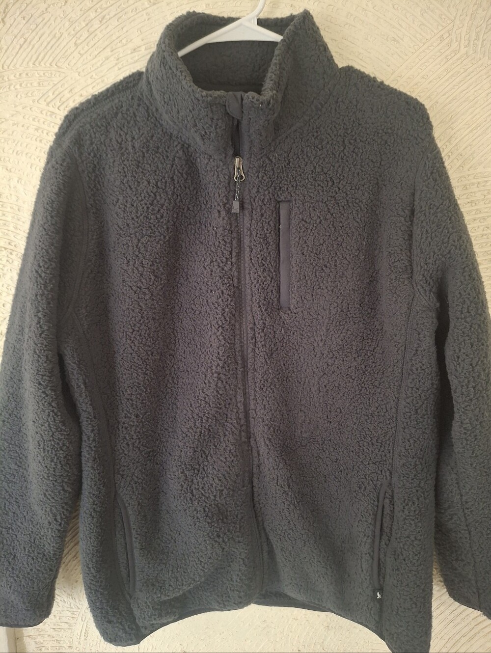 Women's Charcoal Gray Full-Zip Sherpa Fleece Jacket